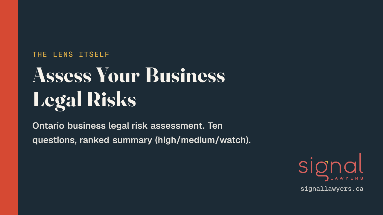 Risk Assessment — Signal Lawyers